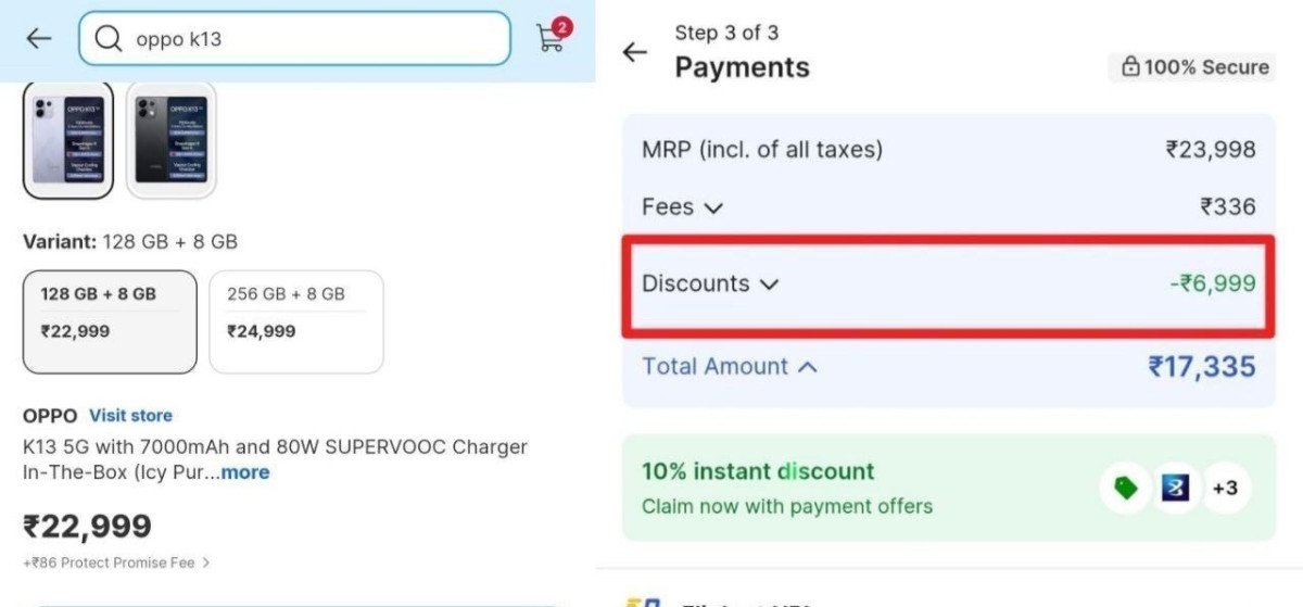 LOOT Flipkart Bug - OPPO K13 at 17K



flat ₹6000 discount