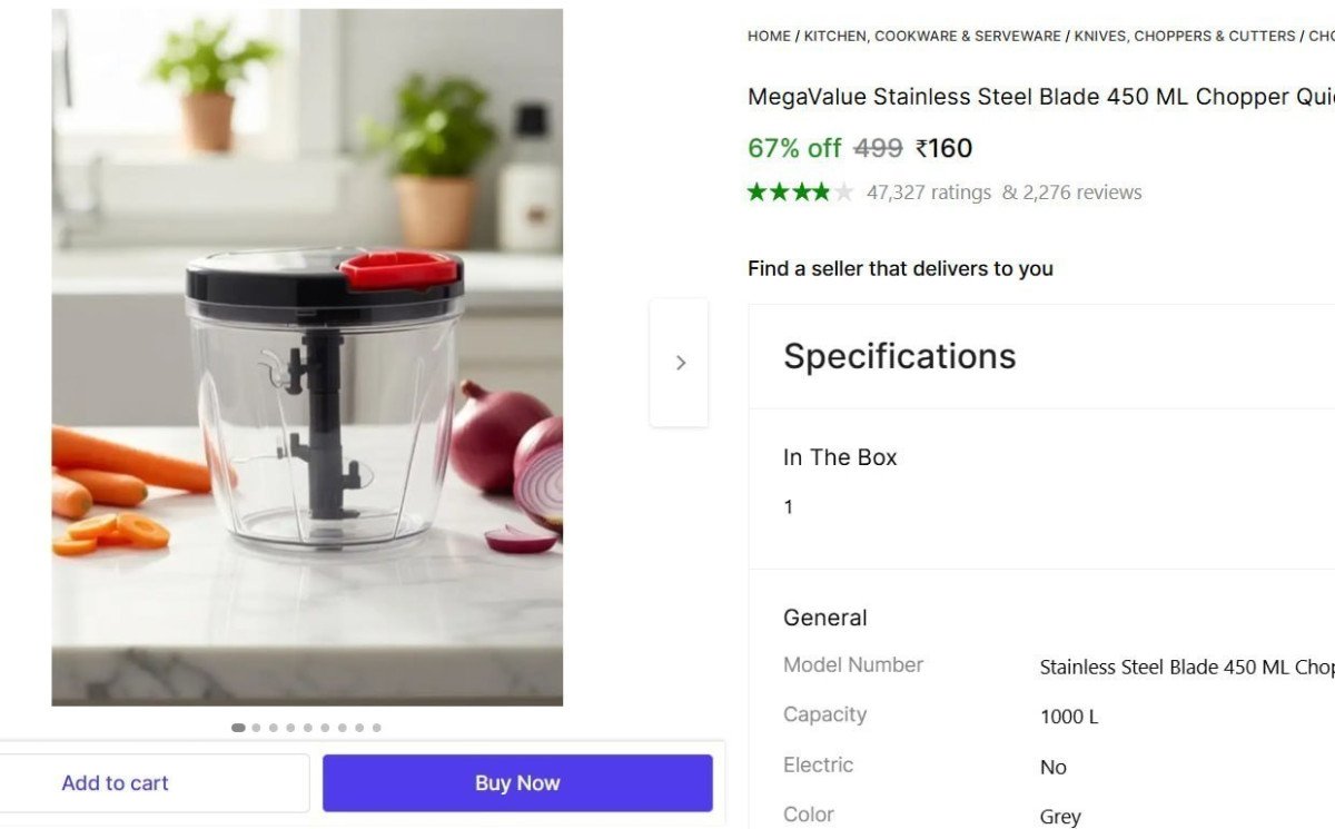 🔥  Stainless Steel Blade 450 ML Chopper @ ₹160

🔗 

More Details 👉 

📢 Join WhatsApp Deals


#DealsHeaven #LootDeals #BestDeals
#deals 
#budgetfriendly 
#hotdeals
#trending
#dealof...