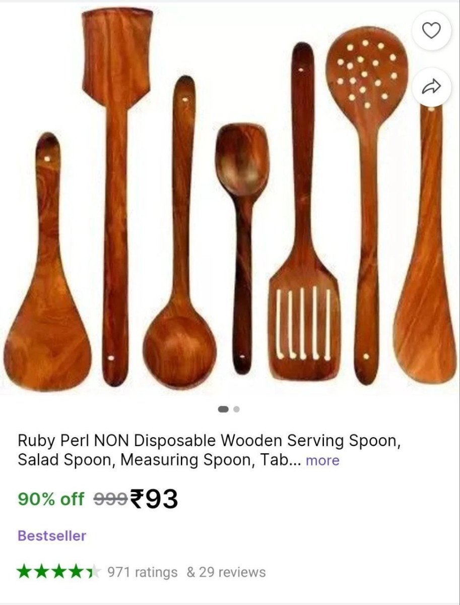 🔥  Wooden Serving Spoon Set (Pack of 7) @ ₹93

🔗 

More Details 👉 

📢 Join WhatsApp Deals


#DealsHeaven #LootDeals #BestDeals
#deals 
#budgetfriendly 
#hotdeals
#trending
#dealoft...