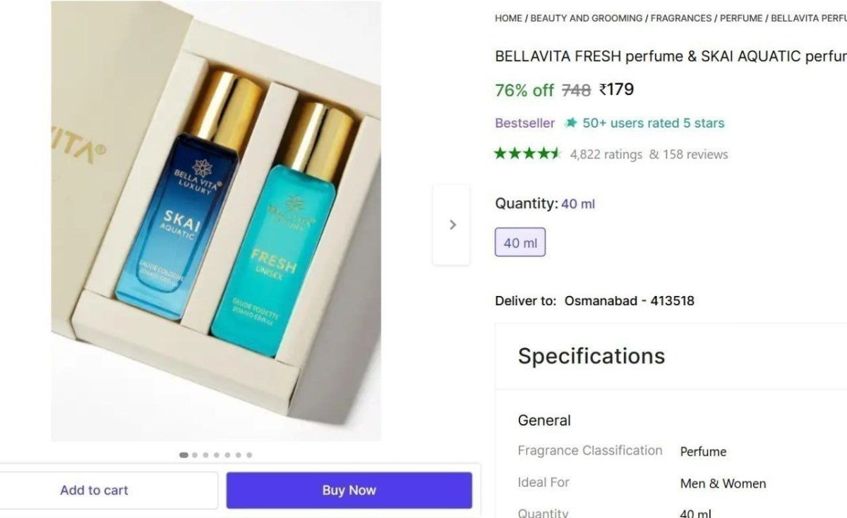 BELLAVITA Perfume Combo @ ₹179

 

More Details 👉 

📢 Join WhatsApp Deals


#DealsHeaven #LootDeals #BestDeals
#deals 
#budgetfriendly 
#hotdeals
#trending
#dealoftheday