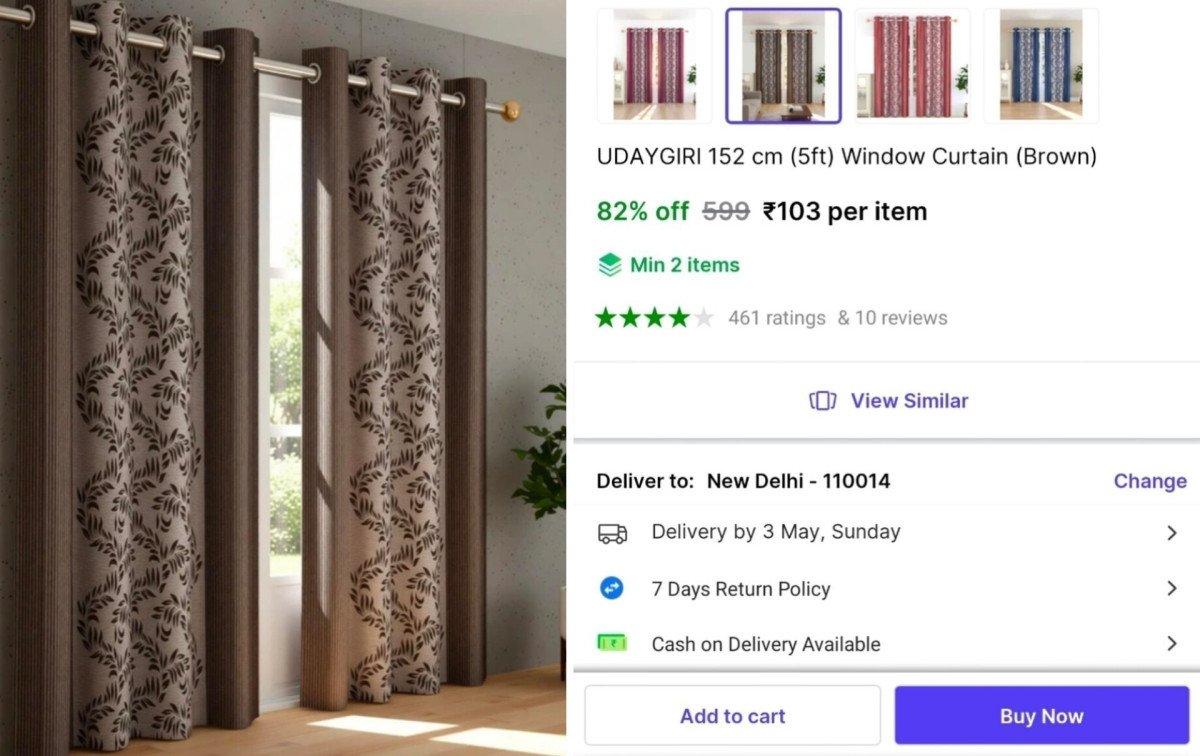 Loot Window Curtain 5ft 99