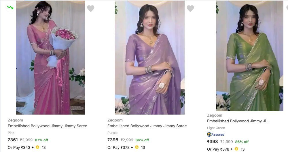 Flipkart | JIMMY SAREES UNDER ₹899!! ✨

👸Get the celebrity look for a fraction of the price! 💖

👉 

More Details 👉 

📢 Join WhatsApp Deals


#DealsHeaven #LootDeals #BestDeals
#deal...