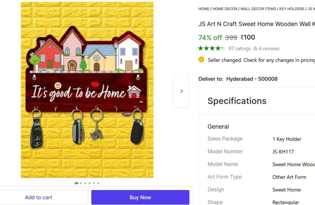 Sweet Home Wood Key Holder (7 Hooks) ₹100



From 60  : 

More Details 👉 

📢 Join WhatsApp Deals


#DealsHeaven #LootDeals #BestDeals
#deals 
#budgetfriendly 
#hotdeals
#trending
#dealofthed...