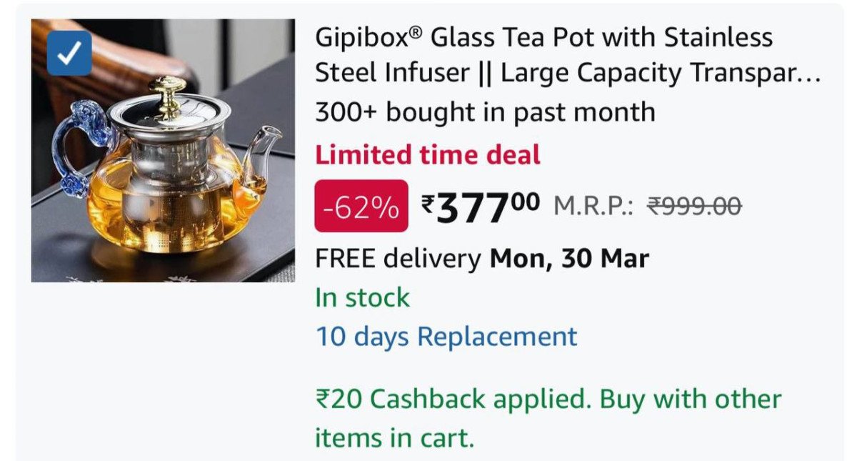 LOOT ₹377 + Coupon. 



More Details 👉 

📢 Join WhatsApp Deals


#DealsHeaven #LootDeals #BestDeals
#deals 
#budgetfriendly 
#hotdeals
#trending
#dealoftheday