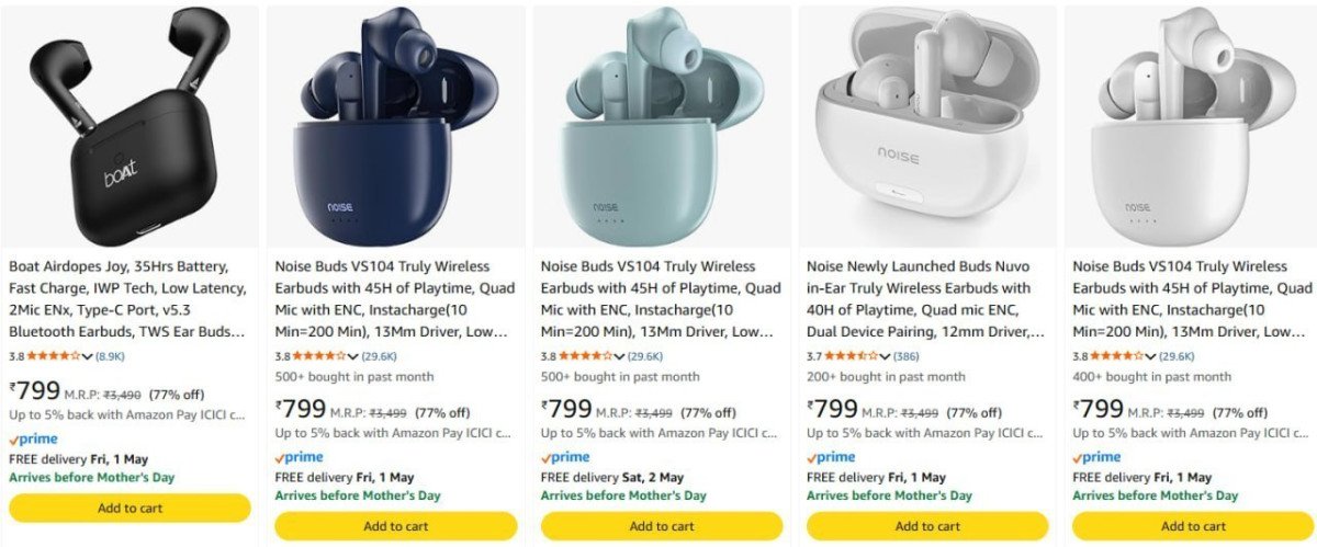 Branded Earbuds Neckbands Starts 799boat Oneplus Noise Realme Best In India