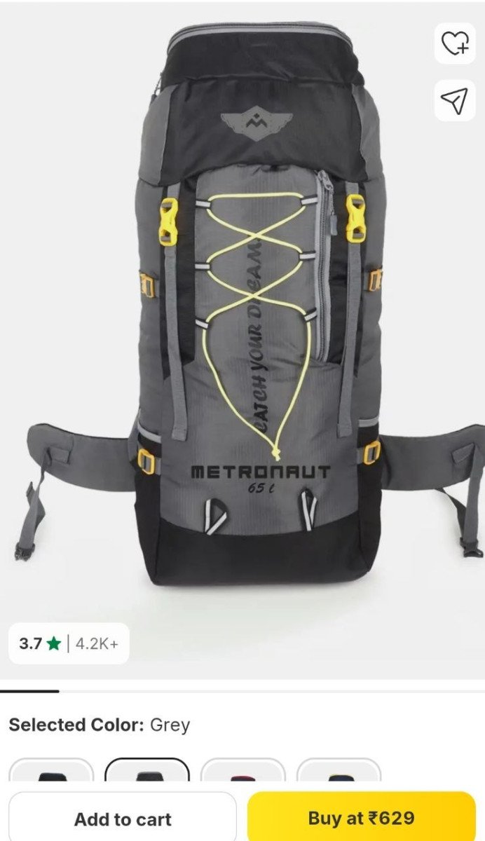Flipkart | Trekking Bag For Camping with Rain Cover Rucksack - 65 L @ 629

 

More Details 👉 

📢 Join WhatsApp Deals


#DealsHeaven #LootDeals #BestDeals
#deals 
#budgetfriendly 
#hotdeals
#tr...