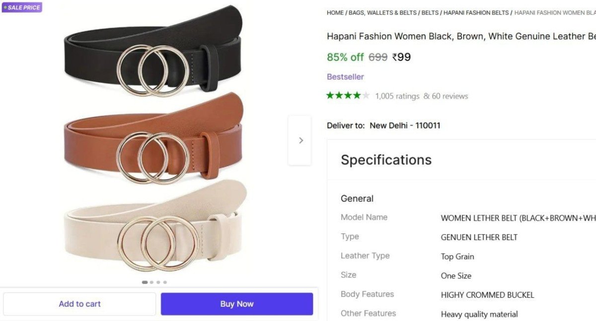 💥 Pack of 3 Women Belts @ ₹99



Men : 

More Details �