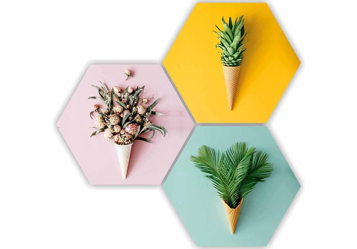 🔥SAF Preety Floral Flower and Leaf in Cone Pot 3 Piece UV