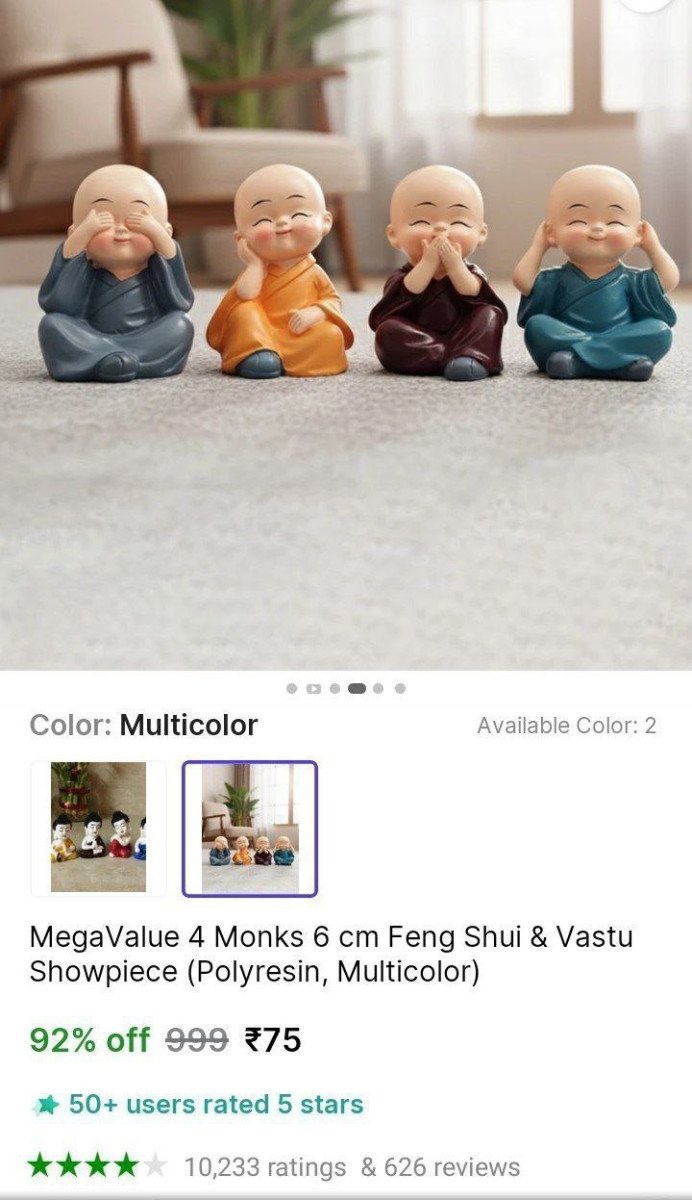 💥 Pack of 4 Monks @ ₹75




More Details 👉 

📢 Jo