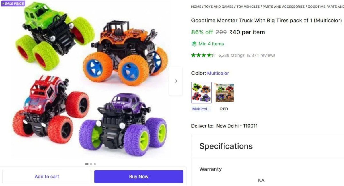 💥 Monster Truck with Big Tires @ ₹40



More Details �