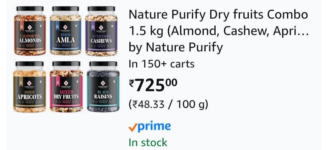 FAST : Dry Fruits Combo, 1.5 KG @₹ 725



More Details 👉 

📢 Join WhatsApp Deals


#DealsHeaven #LootDeals #BestDeals
#deals 
#budgetfriendly 
#hotdeals
#trending
#dealoftheday