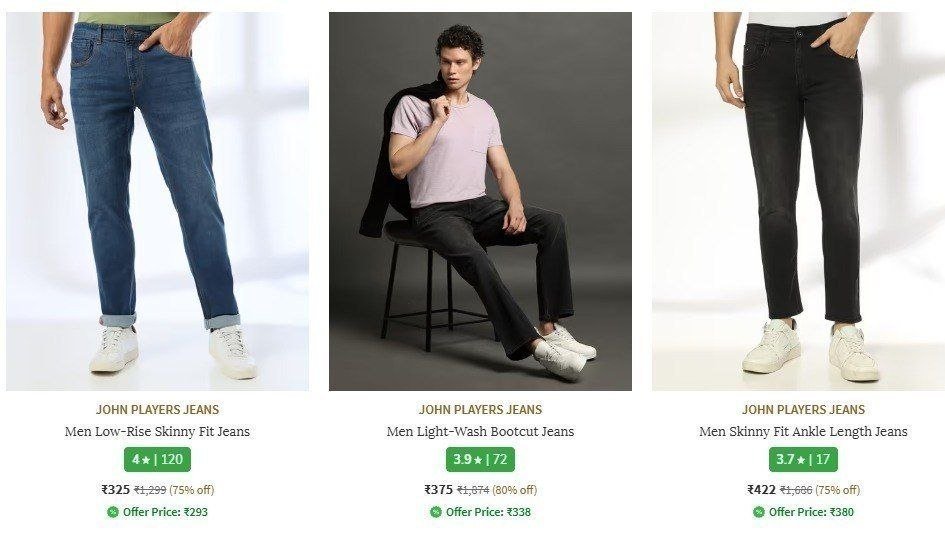 AJIO : Upto 80% Off On John Players Brand Clothing  
 
T-Shirts :  
Jeans :  
Shirts : 

+ 10% EXTRA AJIO CASH

More Details 👉 

📢 Join WhatsApp Deals


#DealsHeaven #LootDeals #BestDeals
#deals...