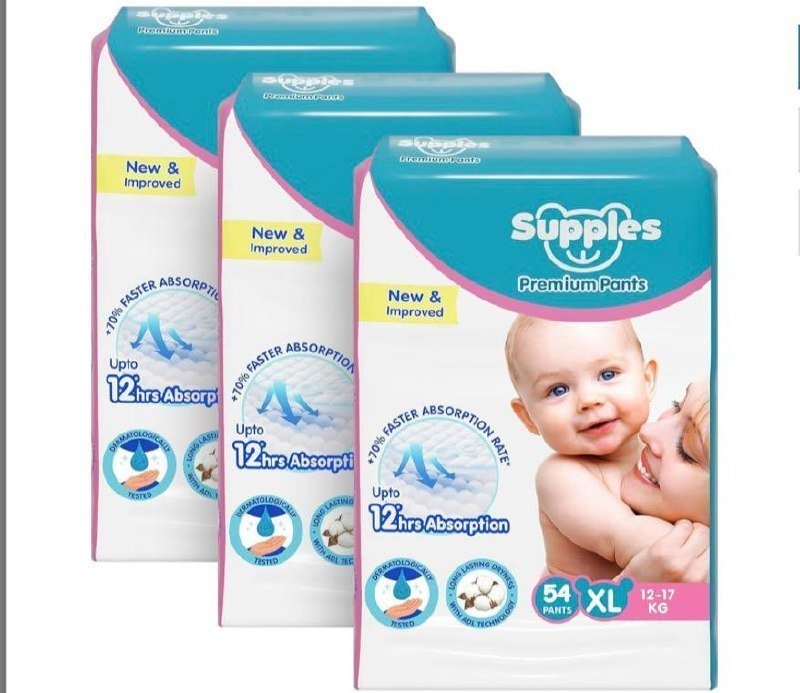 💥Amazon Brand - Supples Premium Baby Diaper Pants | 162 B