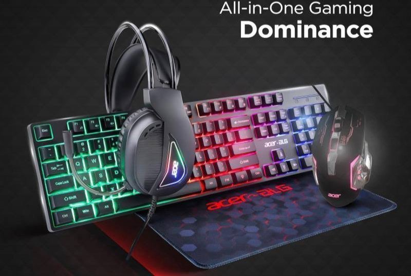 💥Acer 4 in 1 Wired Gaming Combo, 7 Color LED Backlit Keyb