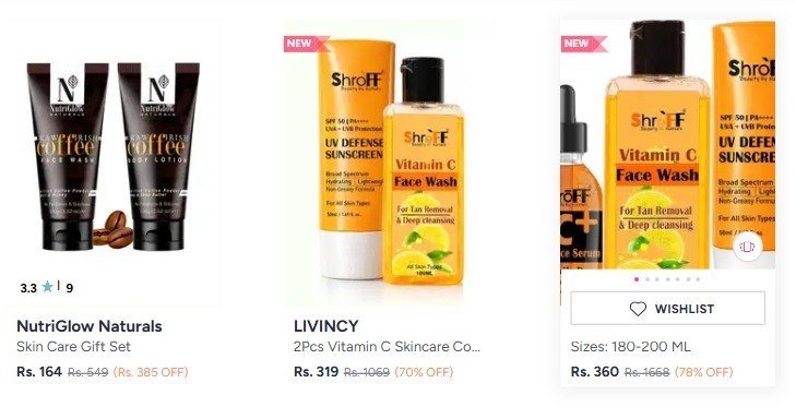 💥Myntra | Upto 79% Off On Skin Care Combo Starting @₹ 1