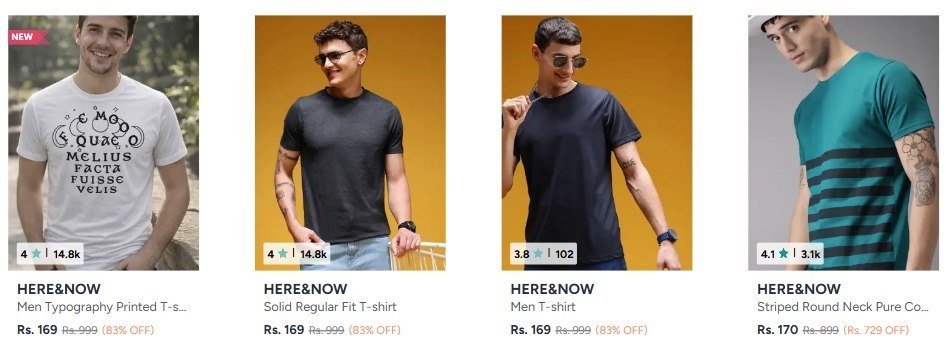 Myntra | Upto 89% Off On Here & Now Clothing.

Men's : 
Wome