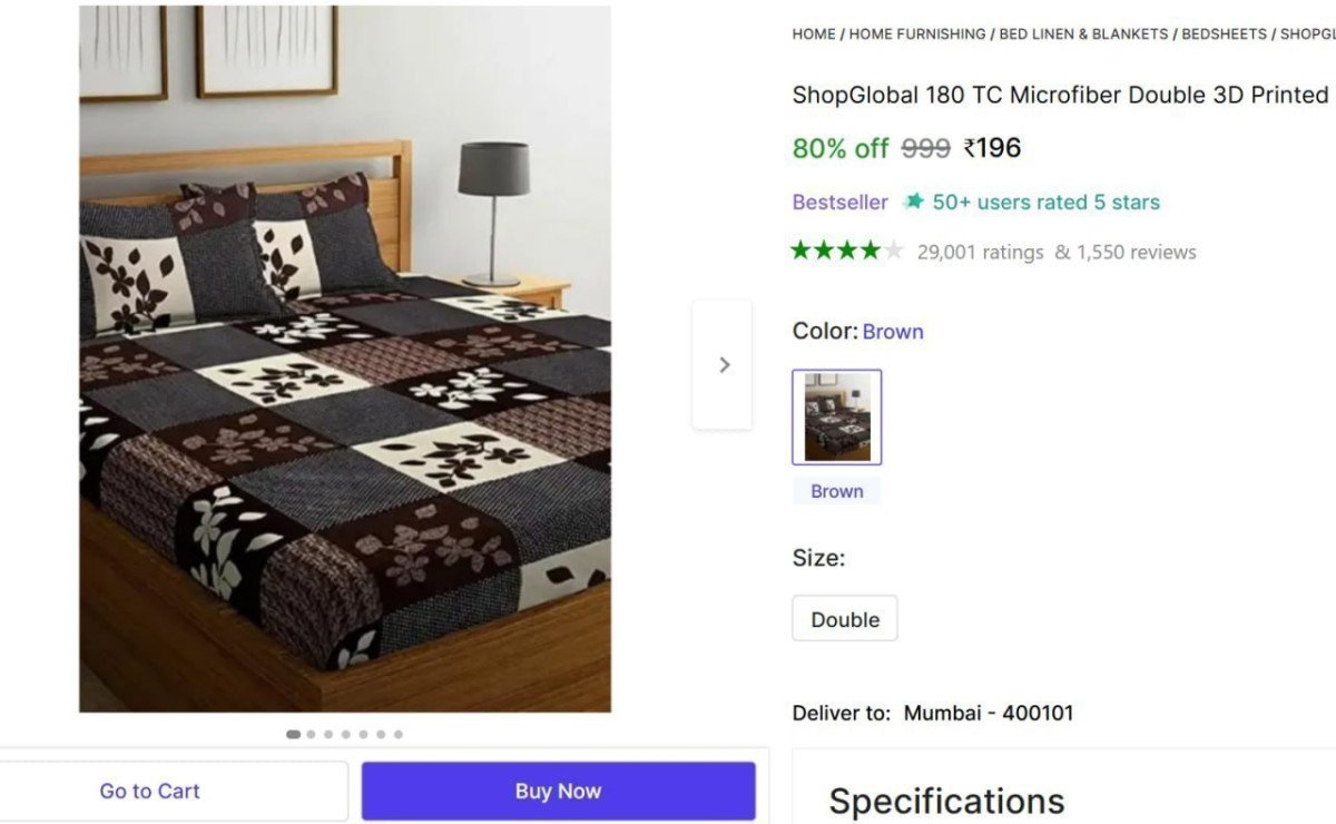 🔥  Microfiber Double 3D Printed Bedsheet @ ₹196

🔗 

With 2 Pillow Covers

More Details 👉 

📢 Join WhatsApp Deals


#DealsHeaven #LootDeals #BestDeals
#deals 
#budgetfriendly 
#hot...
