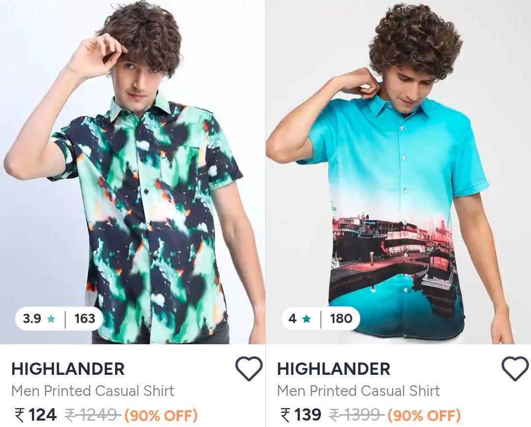 Myntra : Men's Casual Shirt Starts @124.

MasterLink : 

Hig