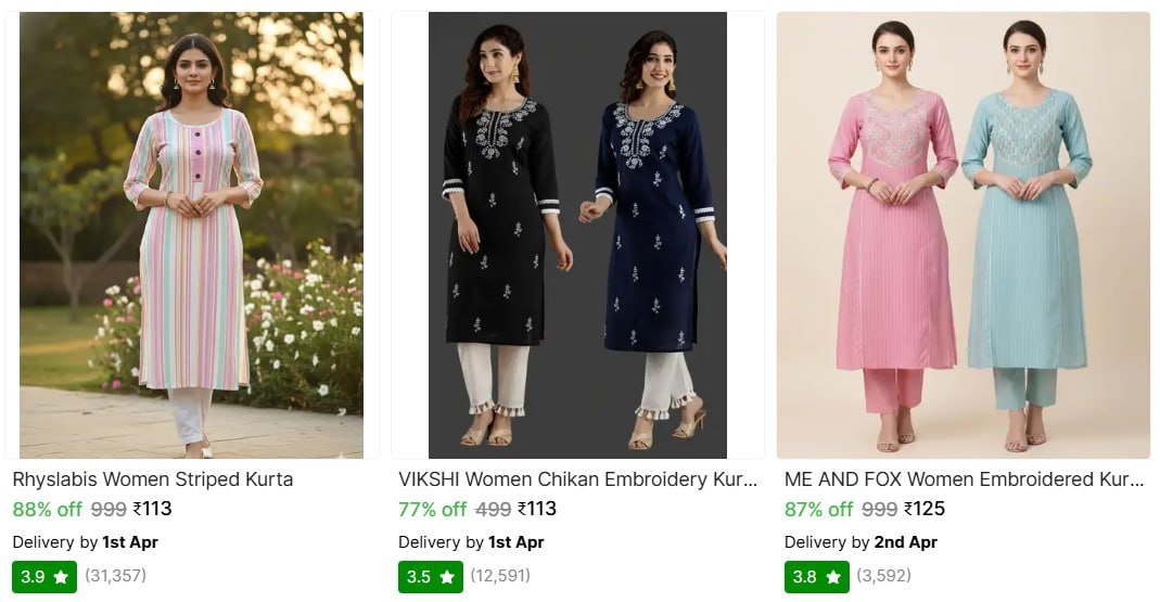 🔥  Kurti Starts From ₹113

🔗 

Check Min Buy Quantity

More Details 👉 

📢 Join WhatsApp Deals


#DealsHeaven #LootDeals #BestDeals
#deals 
#budgetfriendly 
#hotdeals
#trending
#dea...