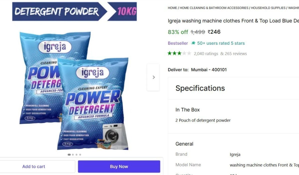 🔥  10kg Detergent Powder @ ₹246

🔗 

More Details 👉 

📢 Join WhatsApp Deals


#DealsHeaven #LootDeals #BestDeals
#deals 
#budgetfriendly 
#hotdeals
#trending
#dealoftheday