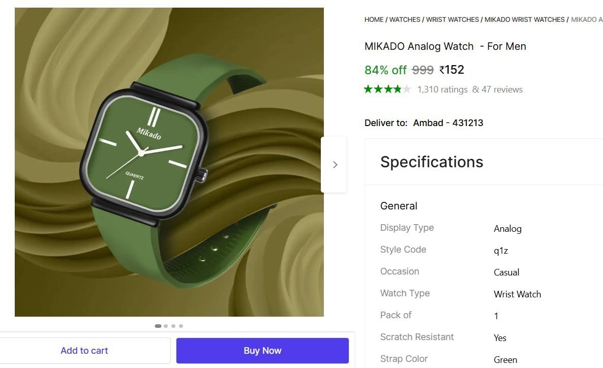 🔥  Analog Watch  - For Men @ ₹152

🔗 

More Details 👉 

📢 Join WhatsApp Deals


#DealsHeaven #LootDeals #BestDeals
#deals 
#budgetfriendly 
#hotdeals
#trending
#dealoftheday