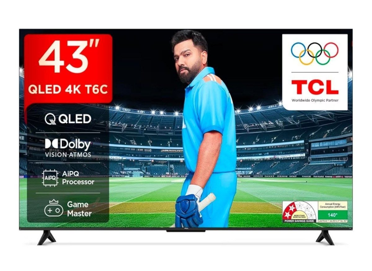 Loot : TCL 108 cm (43 inches) 4K UHD Smart QLED Google TV @ 