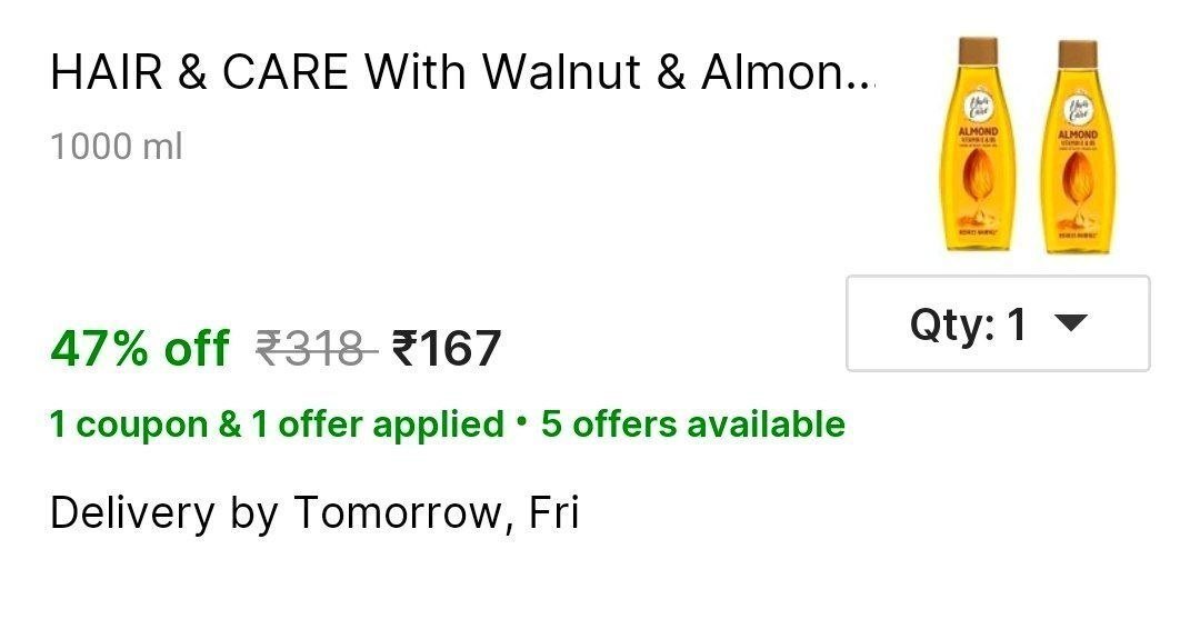 Pack Of 2 Almond Oil 167