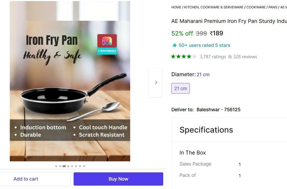 🔥  Premium Iron Fry Pan Sturdy Induction Base @ ₹189

🔗 

More Details 👉 

📢 Join WhatsApp Deals


#DealsHeaven #LootDeals #BestDeals
#deals 
#budgetfriendly 
#hotdeals
#trending
#...