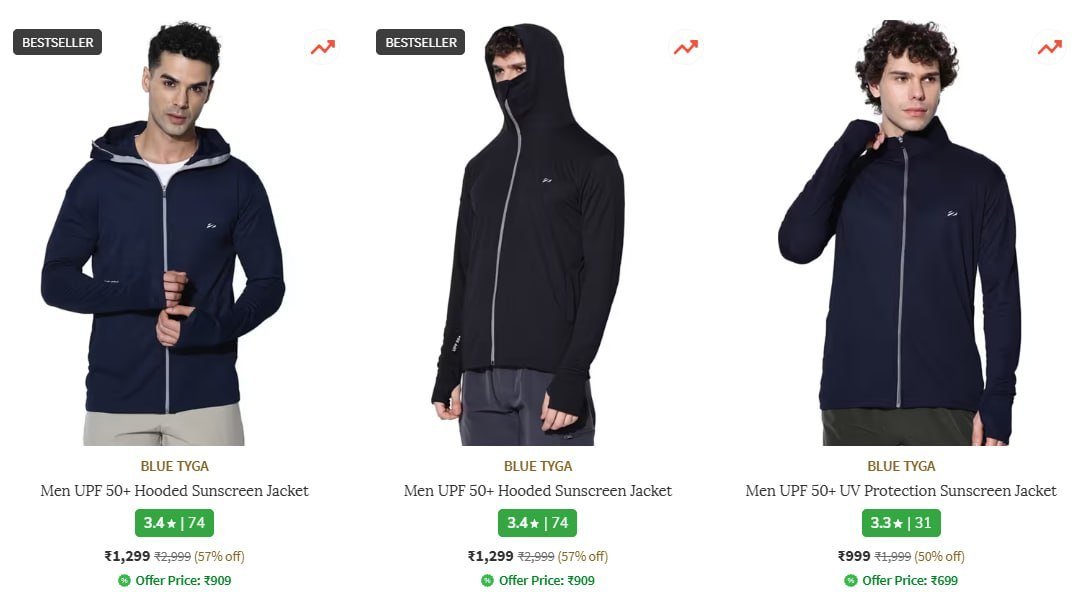 Ajio | Blue Tyga Men UPF 50+ Hooded Sunscreen Jacket at Min 50% OFF 

🔗 Link : 

More Details 👉 

📢 Join WhatsApp Deals


#DealsHeaven #LootDeals #BestDeals
#deals 
#budgetfriendly 
#hotdea...