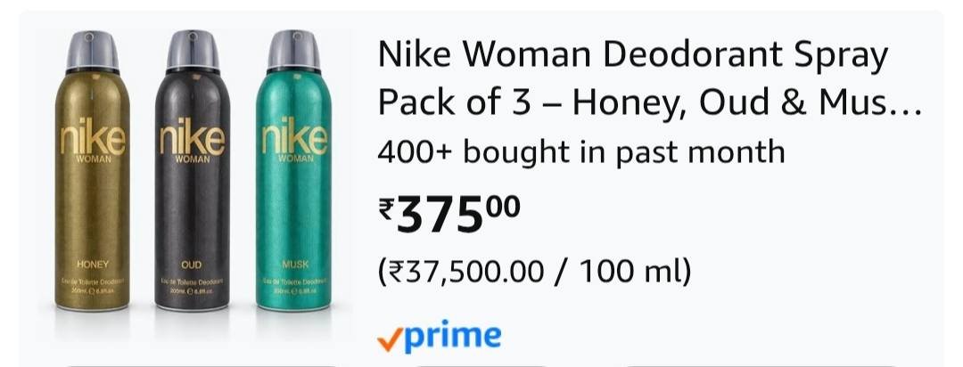 loot nike deo (pack of 3) @₹375.



More Details 👉 

📢 Join WhatsApp Deals


#DealsHeaven #LootDeals #BestDeals
#deals 
#budgetfriendly 
#hotdeals
#trending
#dealoftheday