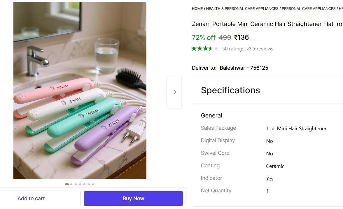 🔥  Mini Ceramic Hair Straightener @ 136

🔗 

More Details 👉 

📢 Join WhatsApp Deals


#DealsHeaven #LootDeals #BestDeals
#deals 
#budgetfriendly 
#hotdeals
#trending
#dealoftheday