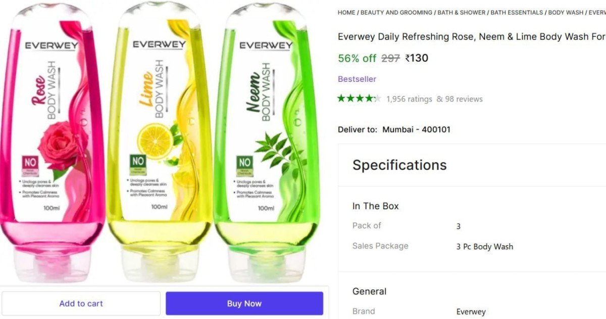 (Pack of 3 ) Body Wash 300ml @ ₹130



More Details 👉 

📢 Join WhatsApp Deals


#DealsHeaven #LootDeals #BestDeals
#deals 
#budgetfriendly 
#hotdeals
#trending
#dealoftheday