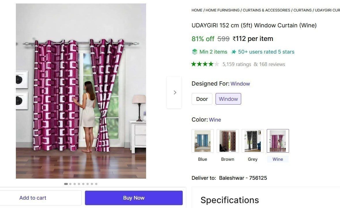 152 cm (5ft) Window Curtain @ ₹112

 

Min. 2 Qty

More Details 👉 

📢 Join WhatsApp Deals


#DealsHeaven #LootDeals #BestDeals
#deals 
#budgetfriendly 
#hotdeals
#trending
#dealoftheday