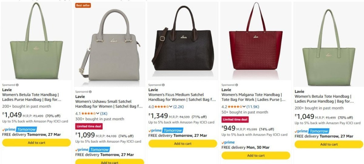 Lavie, Caprese Handbags Upto 86% Off 



More Details 👉 

📢 Join WhatsApp Deals


#DealsHeaven #LootDeals #BestDeals
#deals 
#budgetfriendly 
#hotdeals
#trending
#dealoftheday