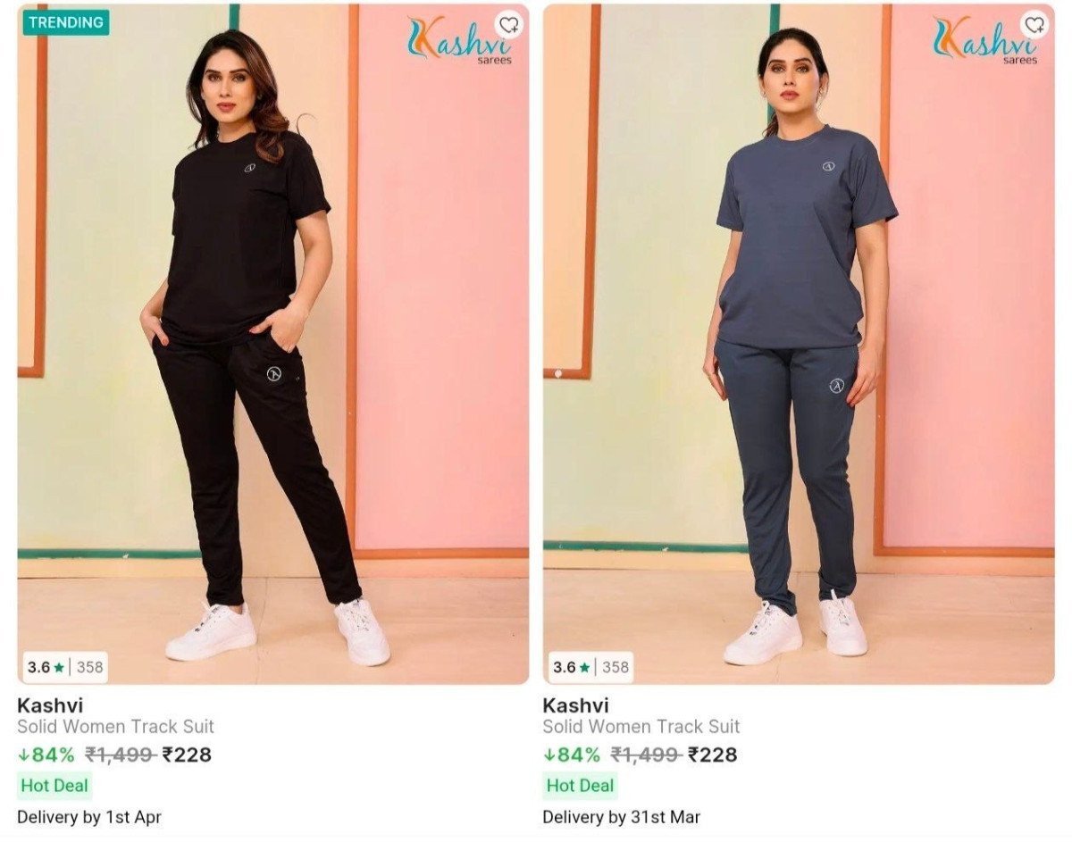 .

FAAST 💥 
from: 228₹
Women's Tracksuits 



More Details 👉 

📢 Join WhatsApp Deals


#DealsHeaven #LootDeals #BestDeals
#deals 
#budgetfriendly 
#hotdeals
#trending
#dealoftheday