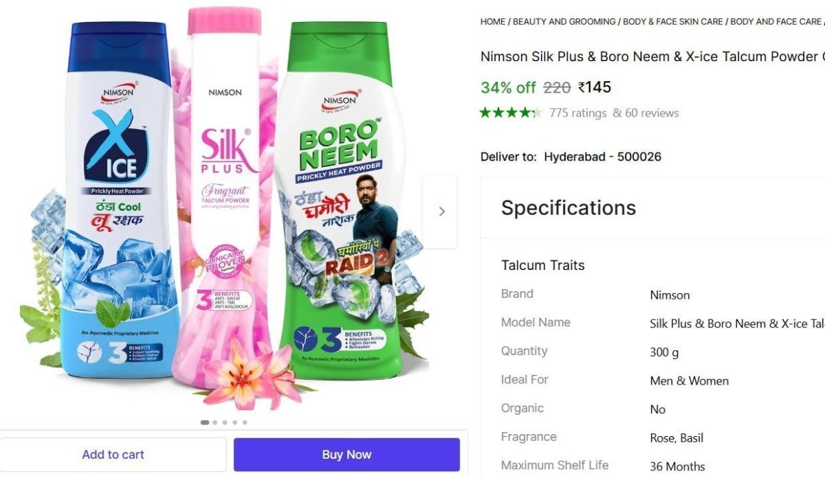 🔥  Perfume Talc (3 x 100 g) @ ₹145

🔗 

More Details 👉 

📢 Join WhatsApp Deals


#DealsHeaven #LootDeals #BestDeals
#deals 
#budgetfriendly 
#hotdeals
#trending
#dealoftheday