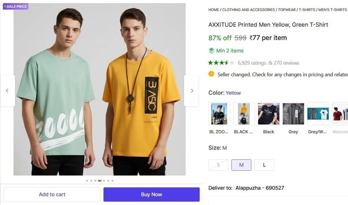 Men S Printed Half T-shirt 77 Best In India