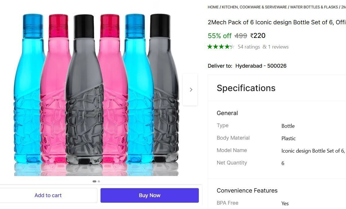 🔥  Pack of 6 Watter Bottle @ ₹220

🔗 

More Details 👉 

📢 Join WhatsApp Deals


#DealsHeaven #LootDeals #BestDeals
#deals 
#budgetfriendly 
#hotdeals
#trending
#dealoftheday