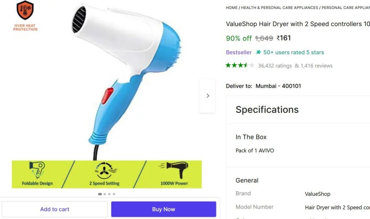 Hair Dryer with 2 Speed at ₹161



Good Rating & Review

More Details 👉 

📢 Join WhatsApp Deals


#DealsHeaven #LootDeals #BestDeals
#deals 
#budgetfriendly 
#hotdeals
#trending
#dealoftheda...