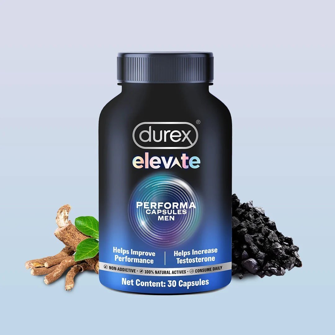 Durex Elevate Capsules Shilajit Ashwagandha Power Formula Boost Performance Stamina Support Now At Just 399 (was 561)shop Now Limited Time Best In India