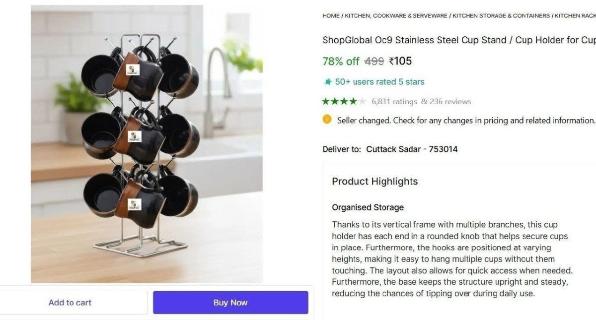 Stainless Cup Stand 105 Best In India