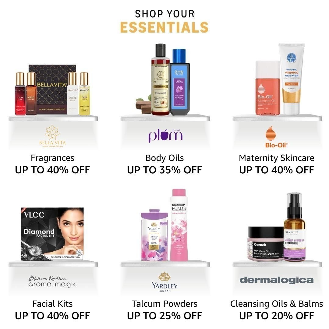 🌟 Amazon Shop Your Essentials 🌟

✨ Fragrances
⚡ Up to 40% off
👉🏻 

✨ Body Oils
⚡ Up to 35% off
👉🏻 

✨ Maternity Skincare
⚡ Up to 40% off
👉🏻 

✨ Facial Kits
⚡ Up...