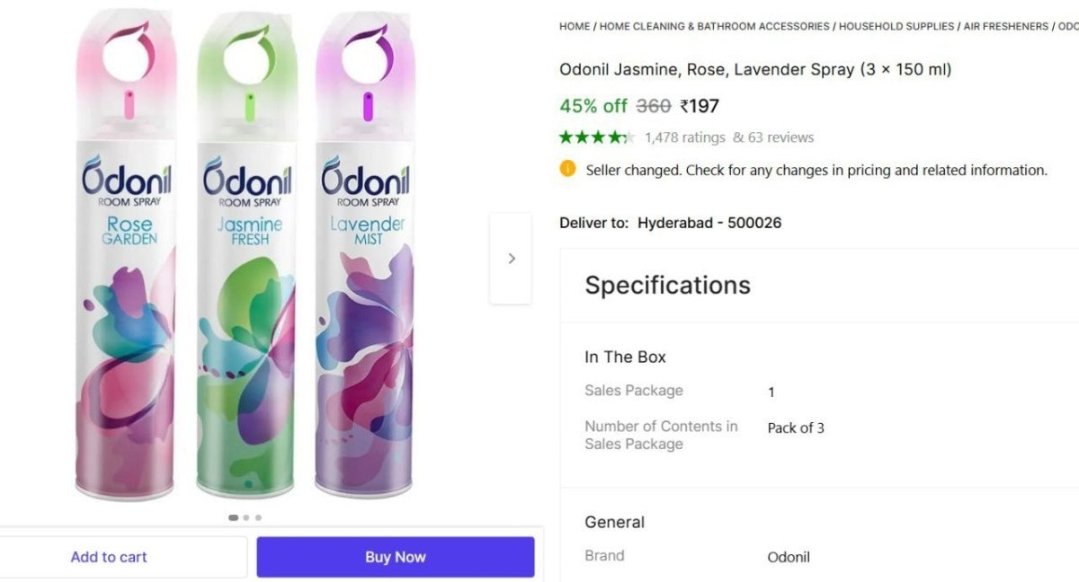 🔥  Odonil Room Freshener (3 x 150 ml) @ ₹197

🔗 

More Details 👉 

📢 Join WhatsApp Deals


#DealsHeaven #LootDeals #BestDeals
#deals 
#budgetfriendly 
#hotdeals
#trending
#dealofth...