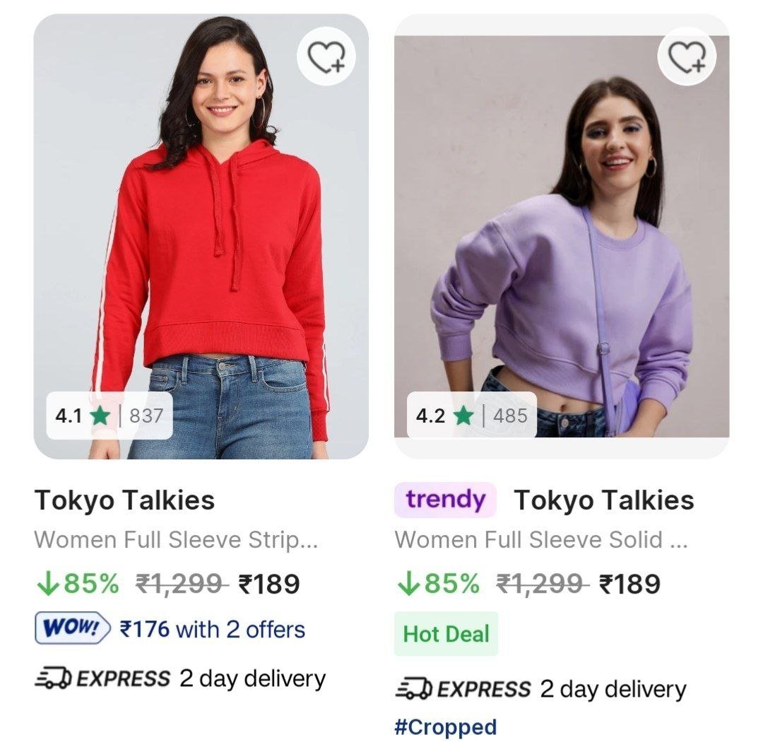 🔥🔥 85% off on Tokyo Talkies Women's Clothing

Sweatshirt :  
Jacket : 
Dresses :  
Jeans :  
Trousers :  
Blazers :  
Jumpsuits : 

More Details 👉 

📢 Join WhatsApp Deals


#DealsHeaven #L...