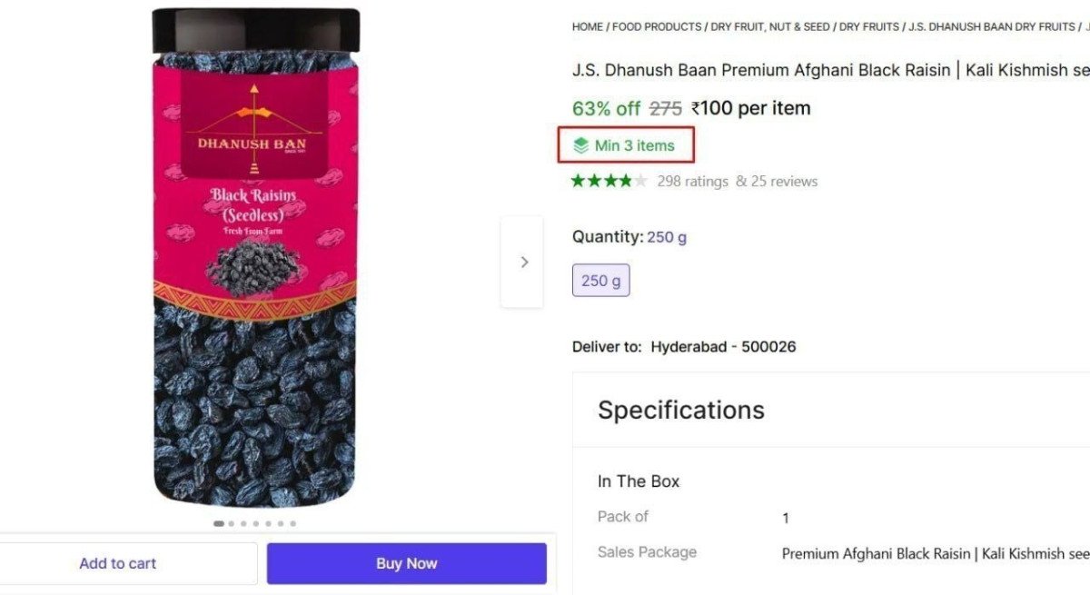 Premium Afghani Black Raisin (1 x 250 g) @ ₹100

👉

More Details 👉 

📢 Join WhatsApp Deals


#DealsHeaven #LootDeals #BestDeals
#deals 
#budgetfriendly 
#hotdeals
#trending
#dealoftheday