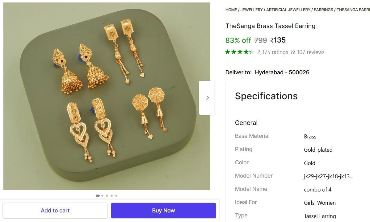 🔥  Combo of 4 Earring @ Rs.135

🔗 

More Details 👉 

📢 Join WhatsApp Deals


#DealsHeaven #LootDeals #BestDeals
#deals 
#budgetfriendly 
#hotdeals
#trending
#dealoftheday