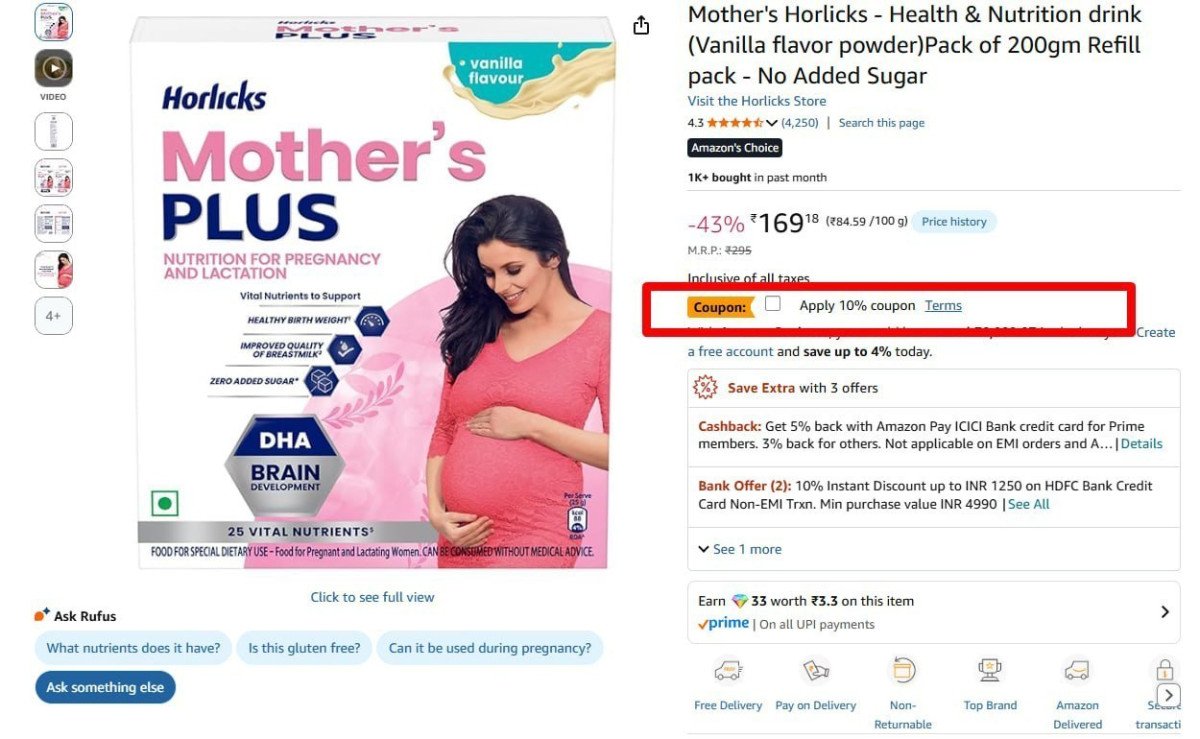 Mother S Horlicks 200gm 152apply Coupon