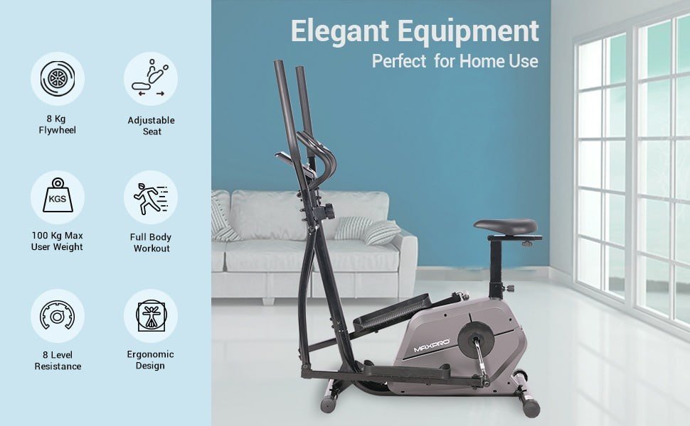 Maxpro 2-in-1 Elliptical Cross Trainer Exercise Bike 14299 2 000 On Hdfc Ba