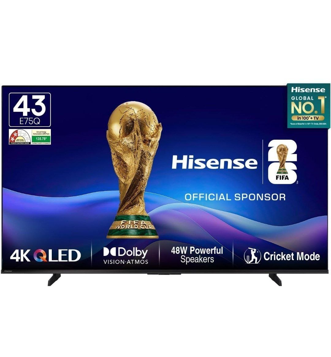 Hisense 108 Cm (43 Inches) 4k Ultra Hd Smart Qled 
