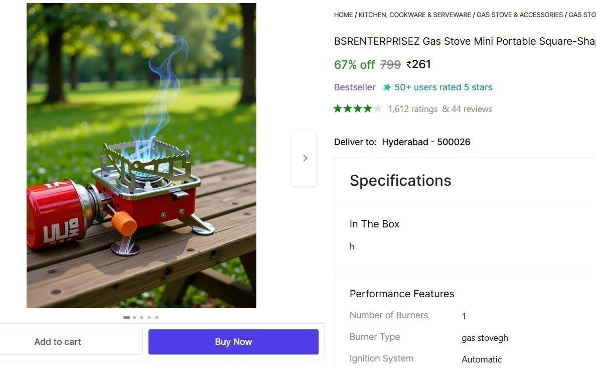 Gas Stove Mini Portable Square-Shaped @ ₹261

 

More Details 👉 

📢 Join WhatsApp Deals


#DealsHeaven #LootDeals #BestDeals
#deals 
#budgetfriendly 
#hotdeals
#trending
#dealoftheday